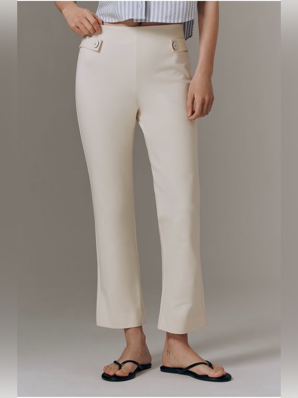 Anthropologie Maeve Poppy Kick-Flare Pull-On Pants